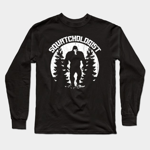 Bigfoot Squatchologist Long Sleeve T-Shirt by Tesszero